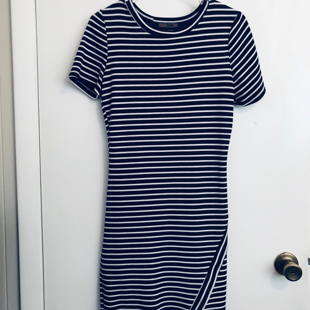 Striped Fitted Mini Dress